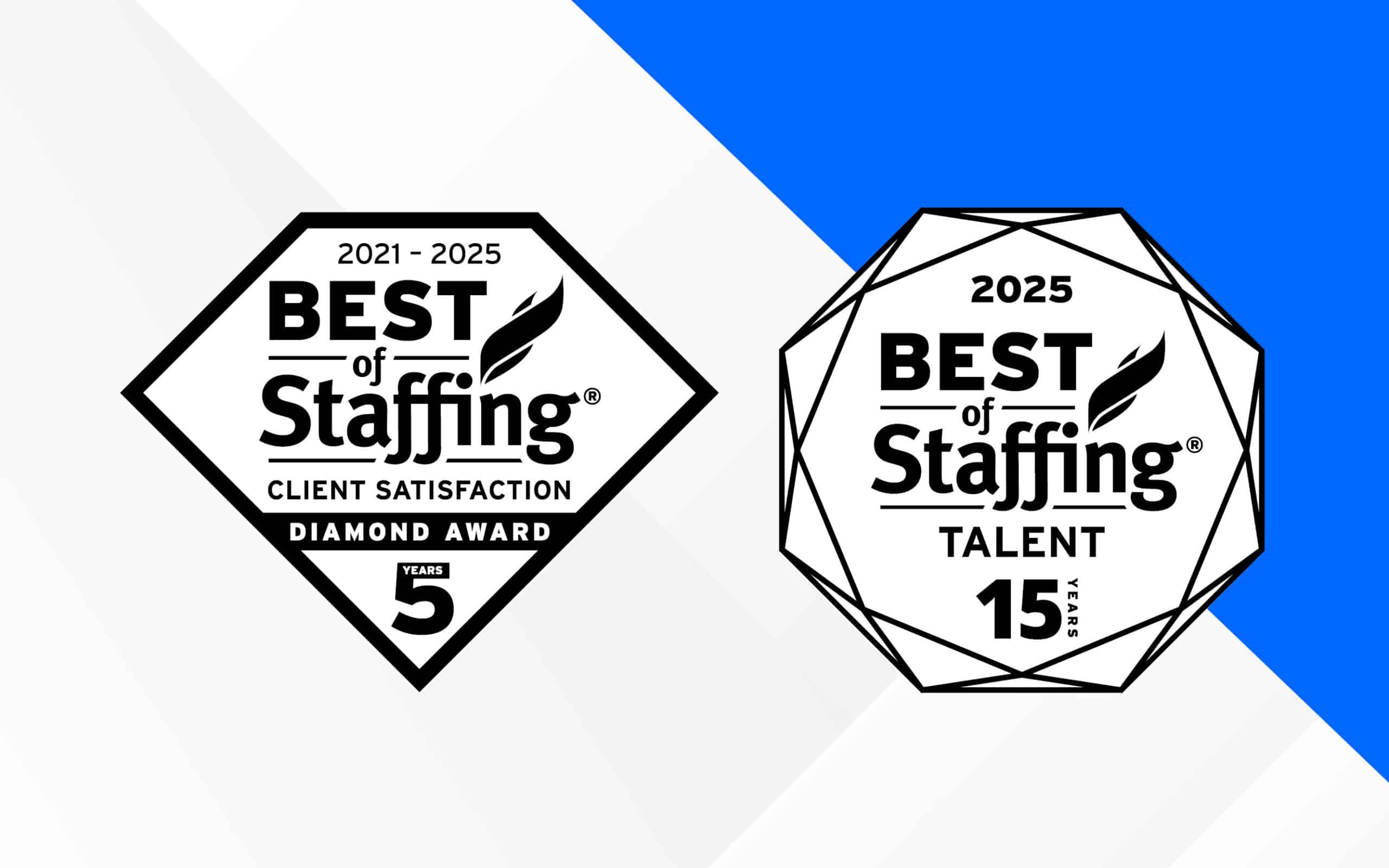 ClearlyRated 2025 Best of Staffing Client and Talent Diamond Awards for Service Excellence